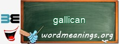 WordMeaning blackboard for gallican